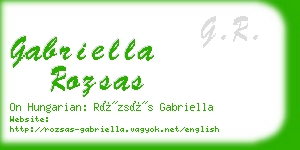 gabriella rozsas business card